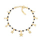 Bracciale Charm Dorato Elegance Cristalli Neri BRLAMSTGG