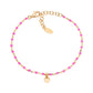 Bracciale Cuore Dorato e Rosa BRSMCUGF3