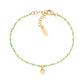 Bracciale Cuore Dorato con Smalto Verde BRSMCUGV3