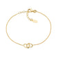BRCUCUG3 Pulsera Corazones Entrelazados Dorados