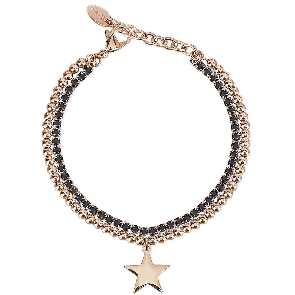 Pulsera Shine Rosato con Circonitas Negras y Estrella 232115