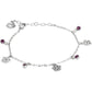 Bracciale con Cristalli Ametista e Fiori FL/BR06