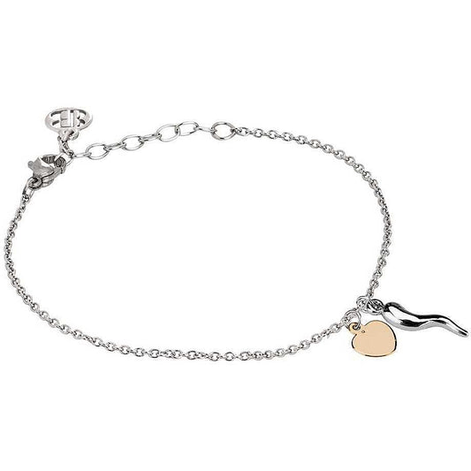 Bracciale Portamifortuna Corno E Cuore Rosato PF/BR63