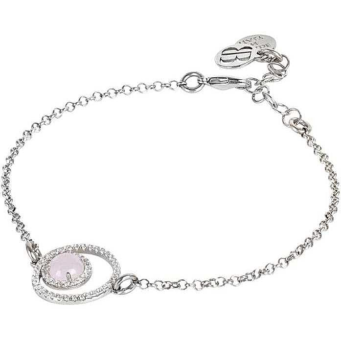 Bracciale Zirconi e Cabochon Rosa Chiaro XBR809C