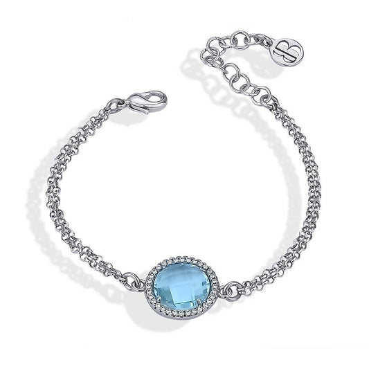 Pulsera Sharada Aguamarina XBR953 