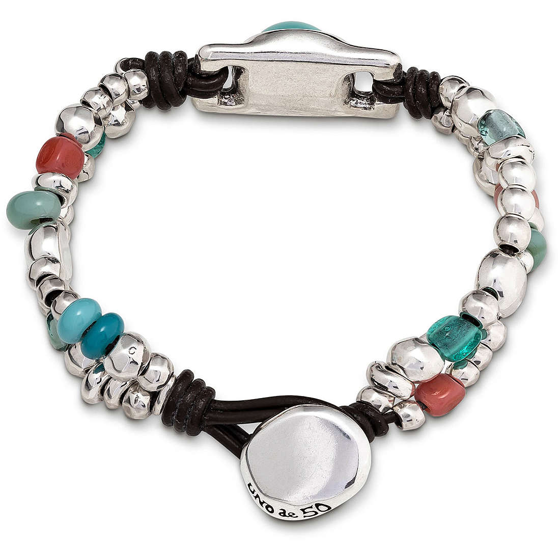 Bracciale Flashy Magnetic Vetro Murano Turchese PUL2279MCLMTL0U