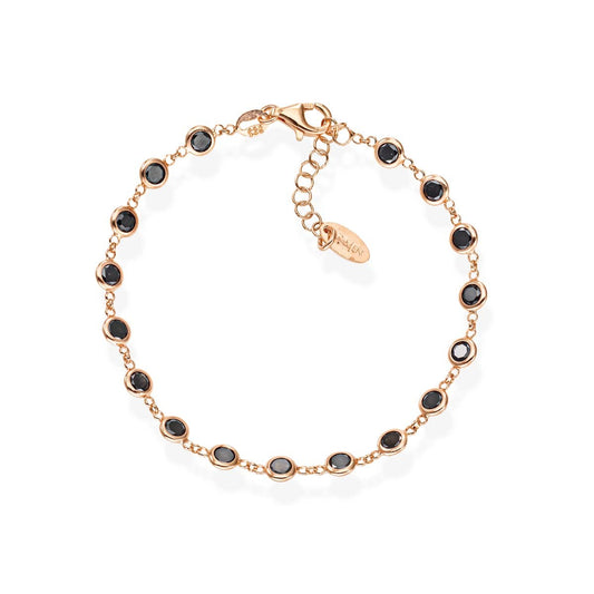 BRGORN3 Pulsera Gotas Circón Negro