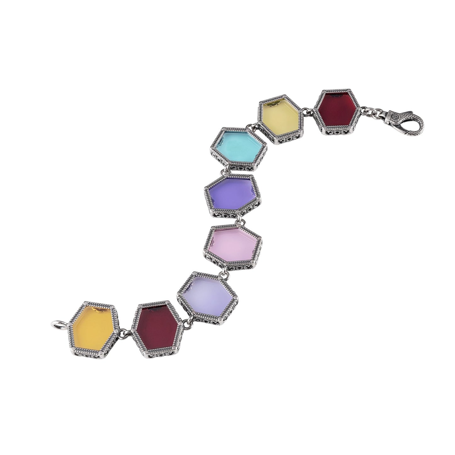 Bracciale in Argento e Pietre Colorate 28022