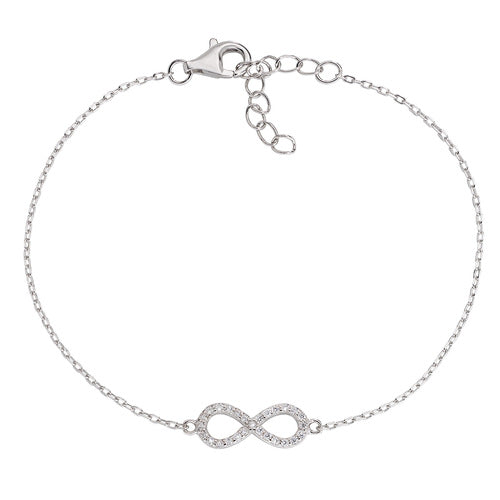 Bracciale Infinito in Argento con Zirconi BRINBBZ