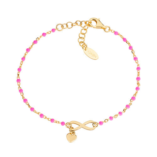 BRSMINGF1 Pulsera Infinito Oro y Rosa