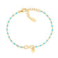 BRSMINGT1 Brazalete Infinito Dorado y Turquesa