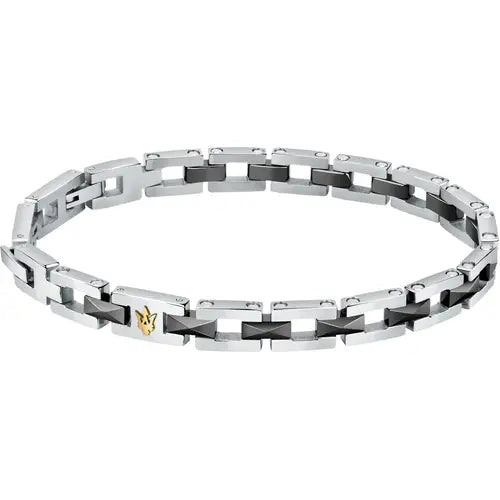 Pulsera Jewels Hombre Plata, Negro y Oro JM422ATZ16 