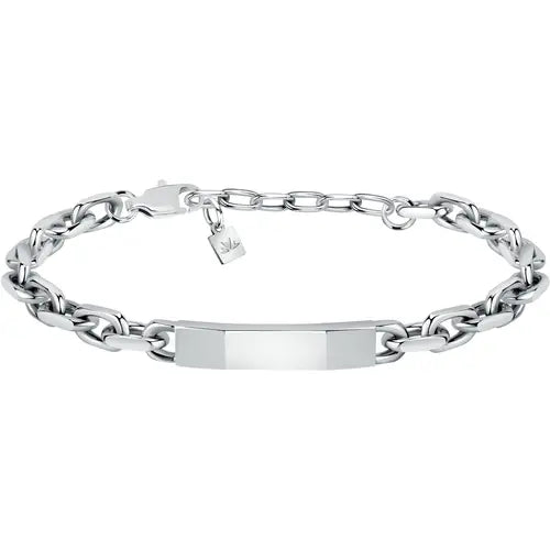 Bracciale Uomo Catene con Targa Silver SATX17