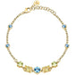 Bracciale Colori Dorato con Cristalli Azzurro e Giallo SAVY08