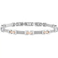 SKR37 Pulsera Cruz Plata y Rosato Hombre