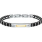 Pulsera Hombre SATM11 Oro Plata, Negro y Oro