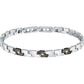 Bracciale Uomo Gold Silver, Nero e Dorato SATM18