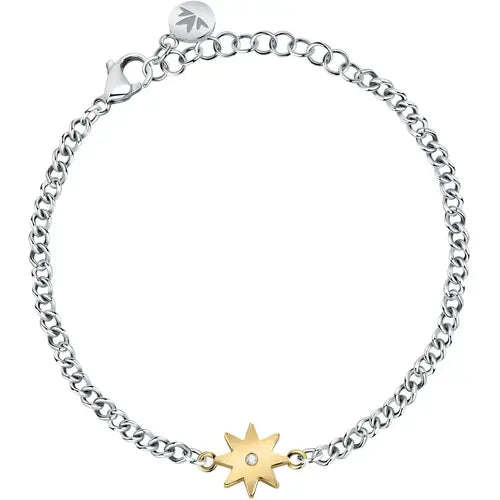 Pulsera Maia de Acero con Estrella Dorada SAUY11