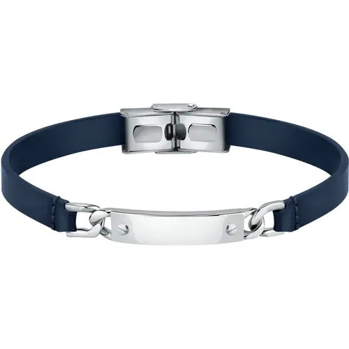 Bracciale Uomo Moody Acciaio e Blu SQH46