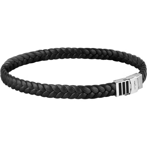 Bracciale Uomo Moody Nero e Acciaio SQH47