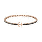 Pulsera de Hombre Tennis Rosa con Piedras Negras SATT04 