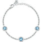 Pulsera Tesori de Plata con Piedras Aguamarinas SAIW96