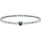 Pulsera Tesori de Plata con Corazón Verde SAVB13