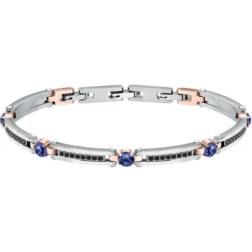 Pulsera Hombre Urban Acero y Rosé SABH23