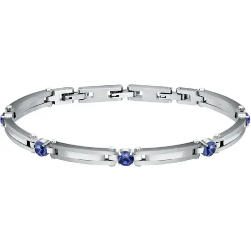 Pulsera de Hombre Urban Steel con Cristales Azules SABH24