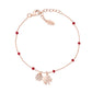 Pulsera Rose y Esmalte Rojo Trébol de Cuatro Hojas BRSMQQZRR