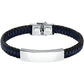 Bracciale Uomo Bandy Acciaio, Nero e Blu SZV108