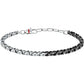 Bracciale Uomo Basic Acciaio e Nero SZS95