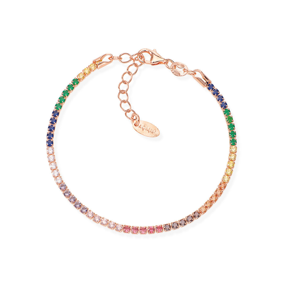 Bracciale Tennis Rosè Zirconi Multicolor BTRM16