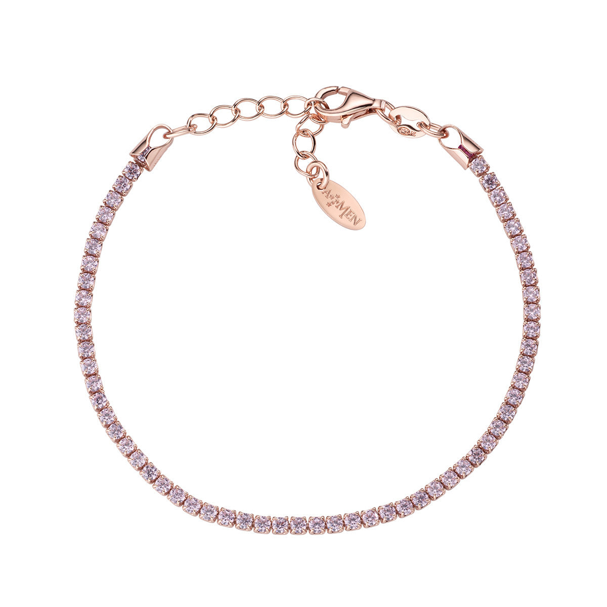 Pulsera Tennis Circonita Rosa BTRRO16