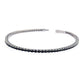 Bracciale Uomo Tennis in Argento con Spinelli Neri ESB079-19