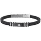 Pulsera Hombre Caucho Negro Rosa de los Vientos 232263 
