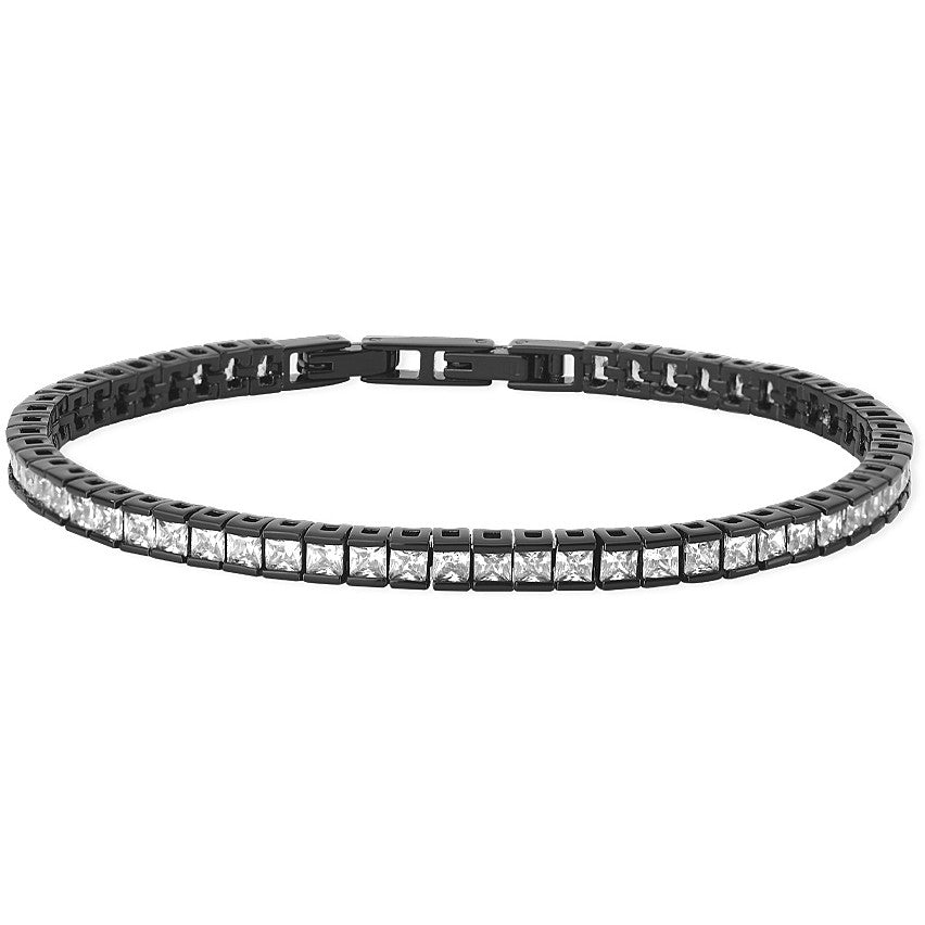 Pulsera de Hombre Tennis Club Negra con Circonitas 232258 