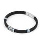 Bracciale Uomo 4US Silicone Nero e Acciaio Blu 4UBR4440