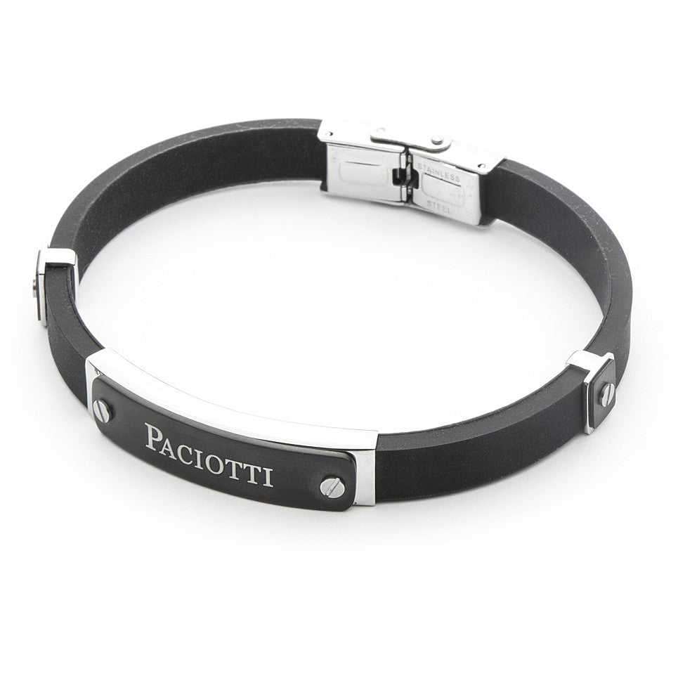 Bracciale Uomo 4US Acciaio e Pvd Nero 4UBR4541