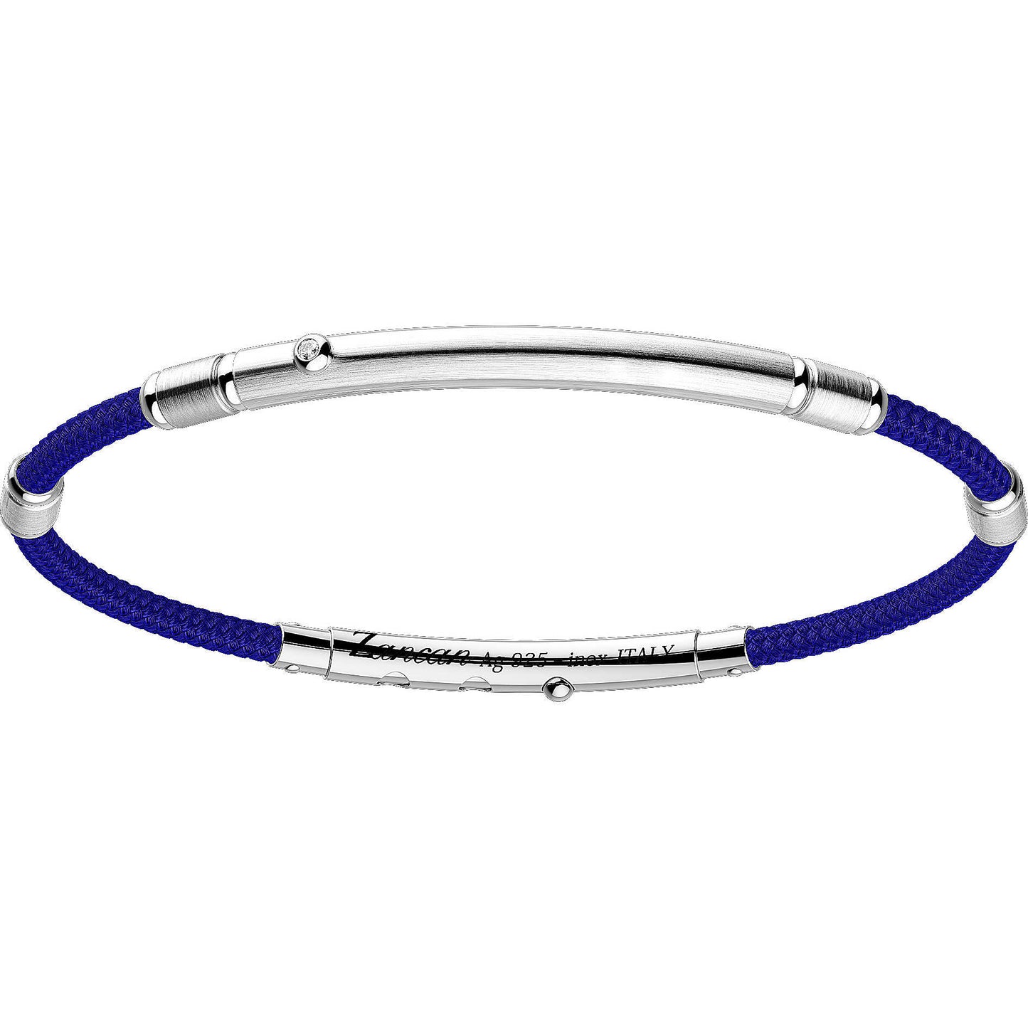 Pulsera de hombre Robikevlar azul con cierre de plata EXB762-BL