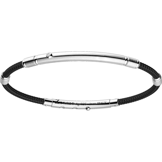 Pulsera Hombre Robikevlar Plata y Negro EXB762-NE