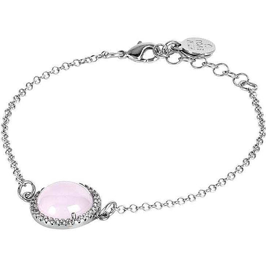 Pulsera Cabujones Rosa Claro y Circonitas XBR808C