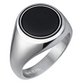 Anello Uomo Acciaio Lucido Con Onice TJ3116