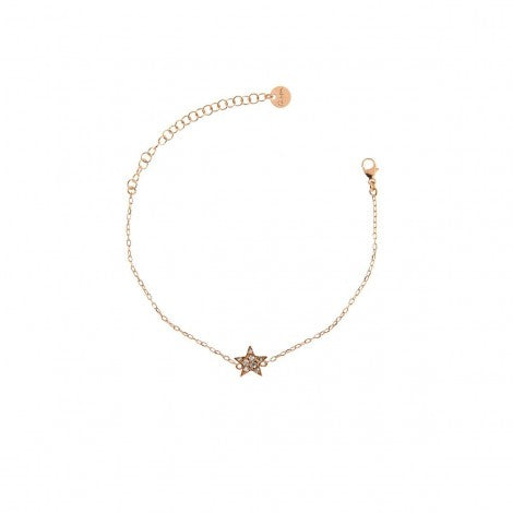 Pulsera Stardust Estrella y Circonitas Rosas BRZ-011 STE