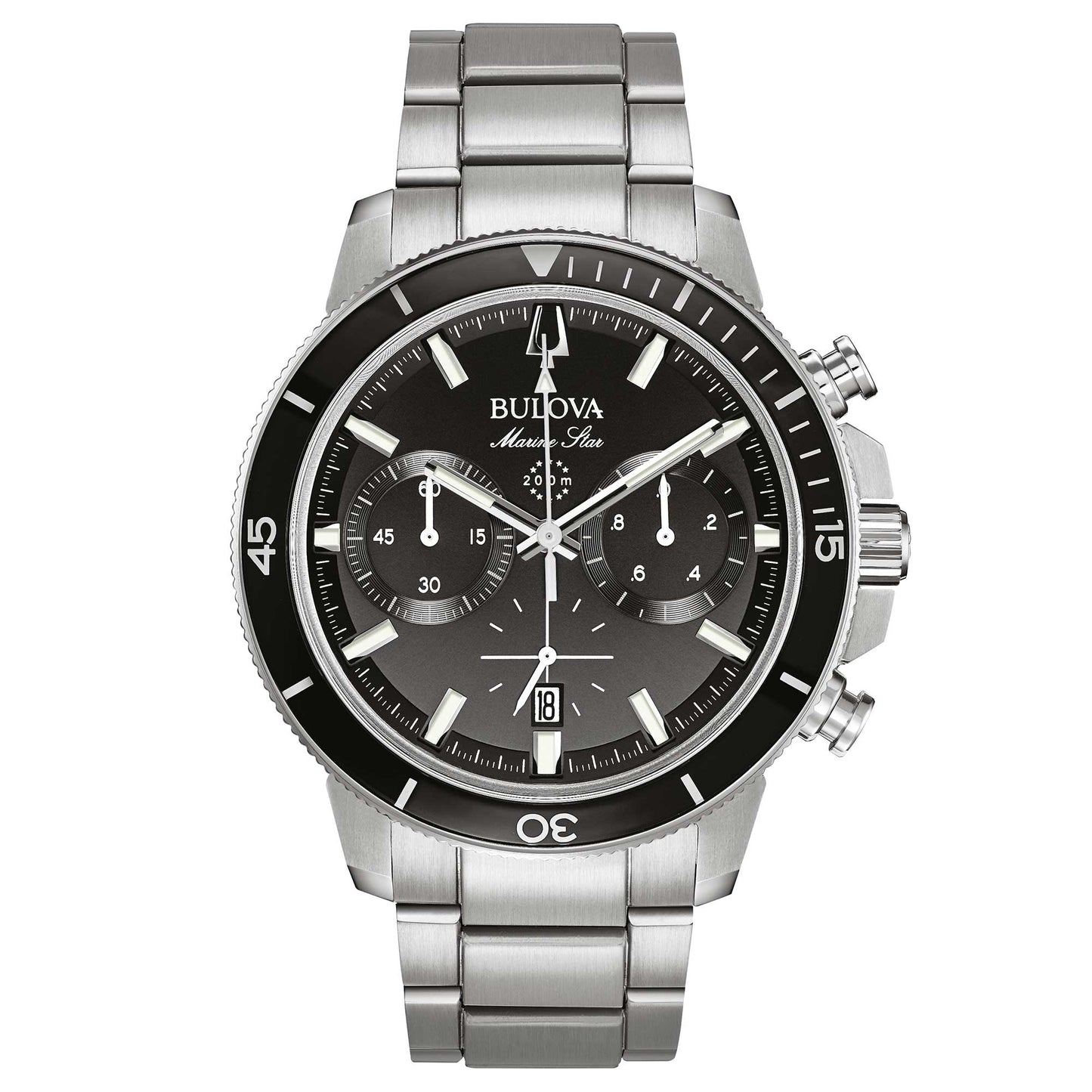 Orologio Uomo Marine Star Crono Acciaio e Nero 96B272