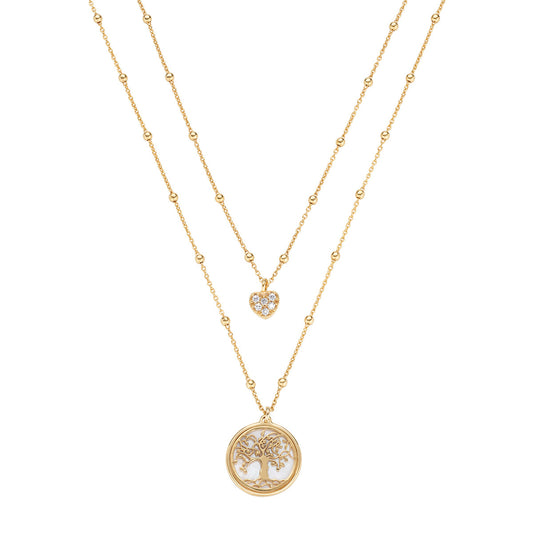 Collar Árbol de la Vida Corazón Dorado CL2ALCUG1