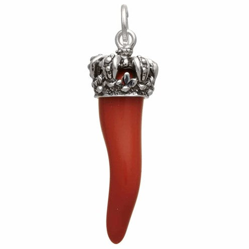 Charm Corno Rosso Corona 10989