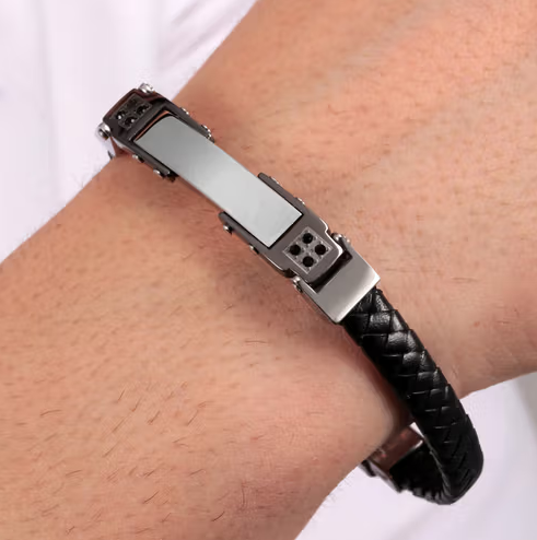 Bracciale Uomo Moody Nero e Acciaio SQH31