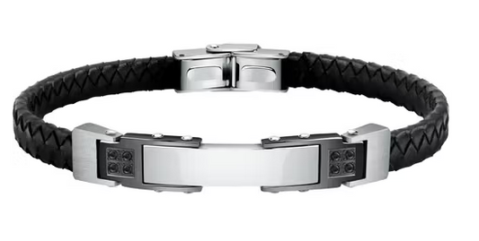 Bracciale Uomo Moody Nero e Acciaio SQH31