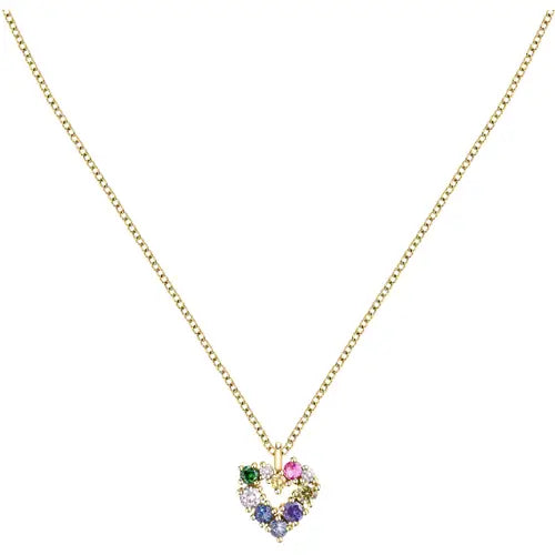 Collana Colori Dorata con Cuore SAVY06